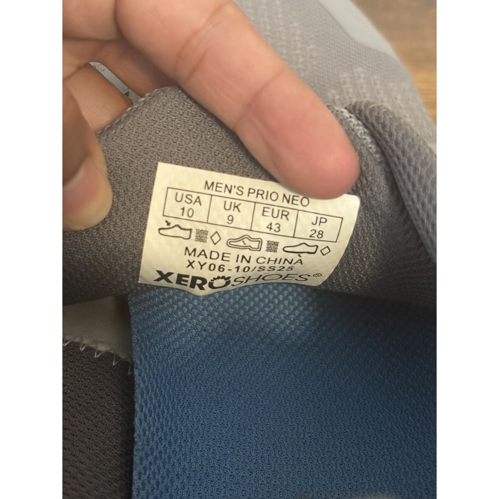 Xero Shoes Prio Neo Barefoot Running Training Sneakers Men's Grey Athletic 10 - Picture 10 of 10